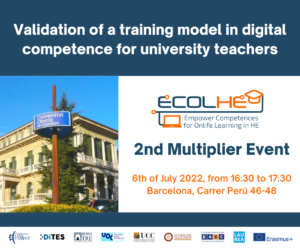 Validation of a training model in digital competence for university teachers